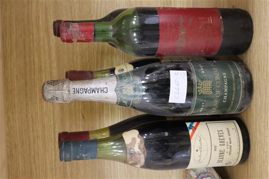 Fifteen assorted wines, champagnes including Heidsieck